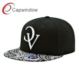 Capwindow New Black Promotional Hip Hop Snapback Cap with Embroidery