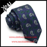 Mens Fashion 100% Silk Woven Tie Paisley