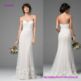 Exposed Boning Bodice Wedding Dress with Welcomed Edge to The Sweet Lace