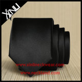 Handmade Plain Silk Black Tie for Men