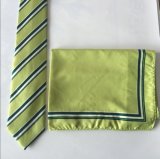 Fashion Stripe Design Silk Neckties with Scarves