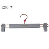 Wholesale Plastic Grey Velvet Pant Hanger