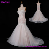 Pink Sweetheart Strapless Mermaid Tulle Bridal Wedding Dress