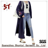 Hot Sale Long Style Leisure Bottom Split Outer Wear Coat