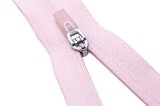 Nylon Zipper Reversible with Rubber Puller and Pink Color Tape/Top Quality