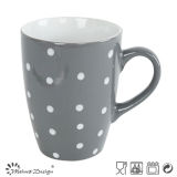 11oz Mug Two Tone Glaze with Dots Design
