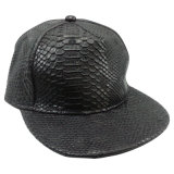 Fashion Fitted Hat with PU Fabric 005