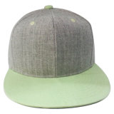 Plain Fitted Hat with Marble Fabric Crown Sh1178