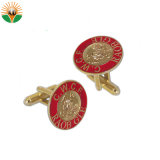 Hot Sale Fashion Enamel Logo Metal Gold Cufflinks