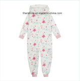 Girls' 100%Polyester Coral Fleece Star Print Onesie