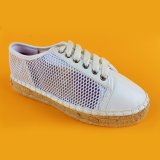 Latest Casual Women Lace-up White Breathable Mesh Flat Platform Espadrilles Sandals Sneakers