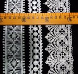 High Made Latest Designs Circles Waves Fashion Swiss Voile Embroidered Lace Trim