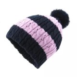 POM POM Beanie Hat Jacquard Knitted Hat