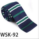 New Design 100% Polyester/Silk Knitted Tie (wsk-92)