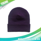 Purple Color Acrylic Unisex Plain Knitted Winter Hat (044)
