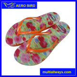 Latest Fashion PE Slippers with Colorful Print for Lady