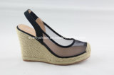 Wedge Design Elegant Women Sandal with Mesh Upper