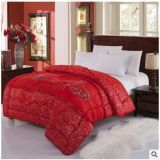 Super Soft Feather Velvet Thickening Warm Quilt Core Red Quilt for Wedding