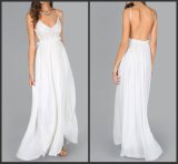 Spaghetti Straps Bridal Dress Backless Lace Beach Wedding Dress Ha167