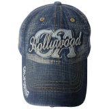 Heavy Washed Denim Baseball Cap with Nice Logo Gjwd1759