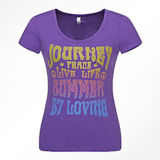 Fashion Sexy Cotton/Polyester Printed T-Shirt for Women (W033)