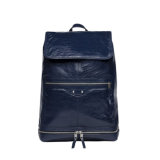 New Arrival Dark Blue Italy Leather Drawstring Backpack