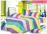 China Suppiler Home Textile Queen Size Polyester Print Duvet Cover Colorful Cheap Bedding Set