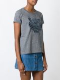 Ladies' Grey Cotton Tiger T-Shirt