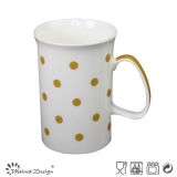 Yellow Dots Decal Design Ceramic New Bone China Mug