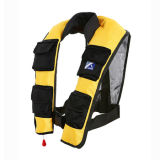 2017 Hot Sale 80n 17g Inflatable Solas Ce Ec CCS Approval Automatic Life Jacket for Kids Swimming with Cylinder