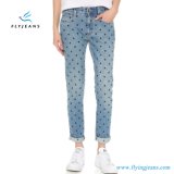 New Design Starry Ladies Boyfriend Light Blue Denim Jeans by Fly Jeans