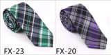 New Design Fashionable Silk/Polyester Check Necktie (Fx-123)