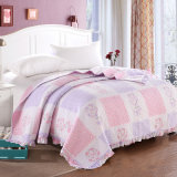 Queen King Microfiber Thin Patchwork Style Quilt
