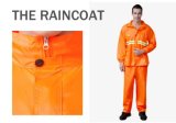 2018 New Fashion Durable Mens Raincoat with Hood and Zipper