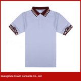 Wholesale Short Sleeve Color Combination Collar Custom Design Womens Golf Polo Shirts (P168)