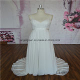 V Neck Empire Beach Causal Chiffon Bridal Gown