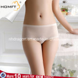One-Piece Seamless MID Rised Mesh Ultra Thin See Through Sexy Transparent Ladies Underwear Panties