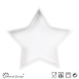 Star Shape White Ceramic Tray