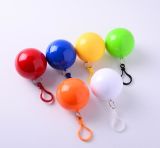 Promotional Gift Disposable Ball Rain Poncho Key Chain