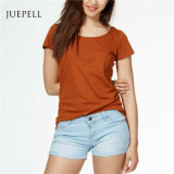 Casual Cotton Solid Women T Shirt