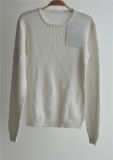 Ladies 100% Cotton Patterned Knit Pullover Sweater