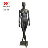 Glossy Black Full Body Female Standing Fiberglass Mannequin