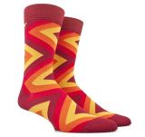 Gradient Color Banding Pattern Design Crew Sock