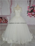 Short Sleeve Lace New Design Wedding Dress Ball Gown