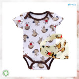 Envelope-Neck Baby Wear Monkey Printing Baby Clothes Set