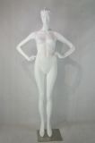 Fashion Retail Store Window Display Matte White Female Mannequin
