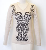 Casual Women Patterned Knit Sweater