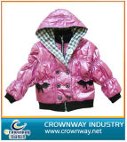 Girl's Lovely Down Jacket with Shining Shell Fabric