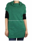 Ladies Knitted Short Sleeve Pullover Sweater for Casual (12AW-159)