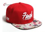 Floral Bill Snapabck Hat with Customized Magic Tape Adjustbale